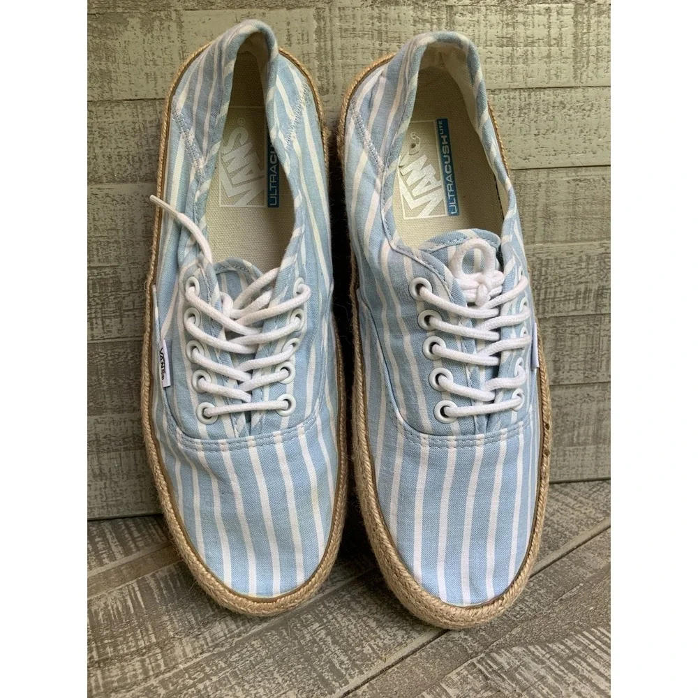Vans Authentic Espadrille Shoes Size US Men's 8.5 Women's Size 10 Sneakers Blue